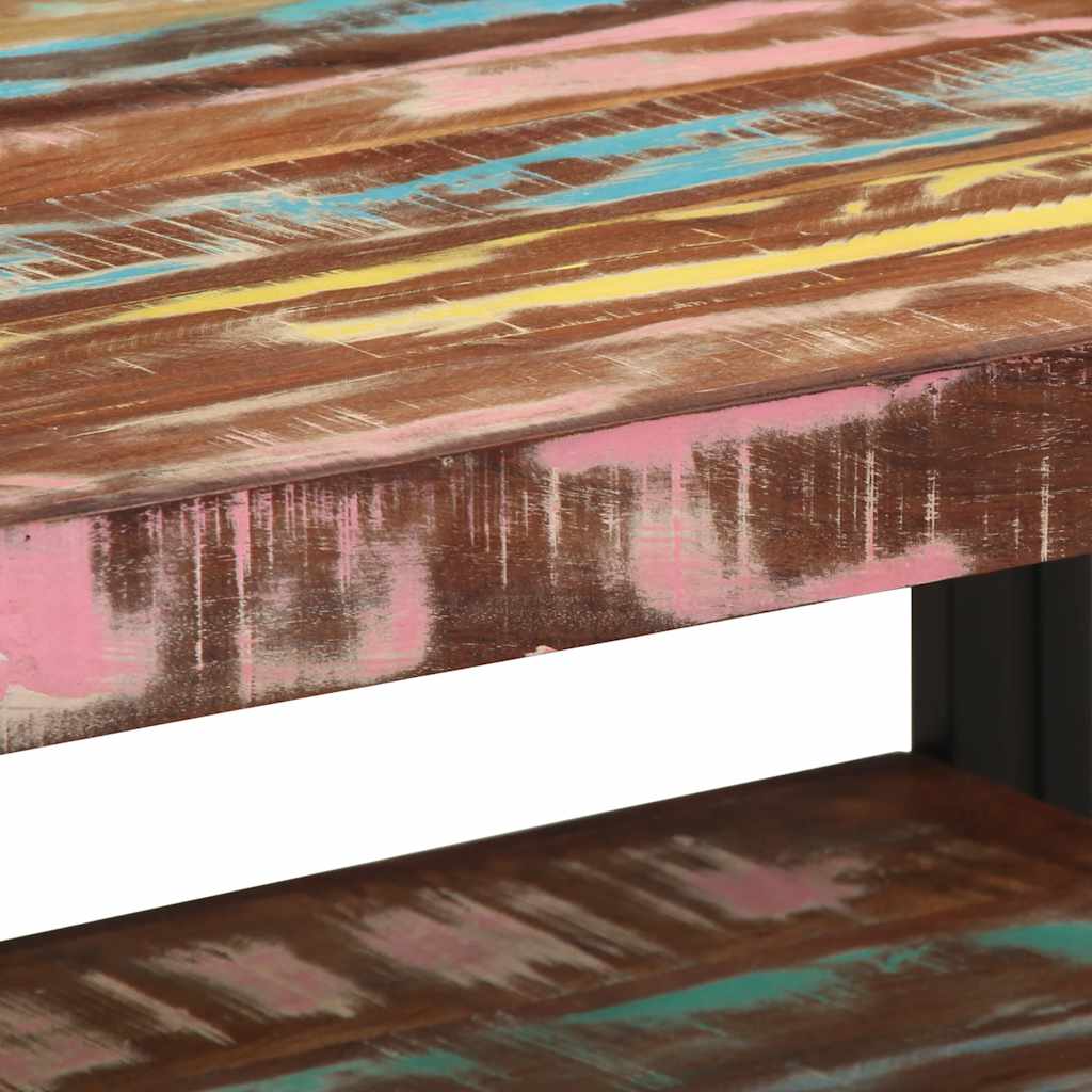 Table Basse Multicolore en Bois Recyclé-La-Fabrique-Industrielle