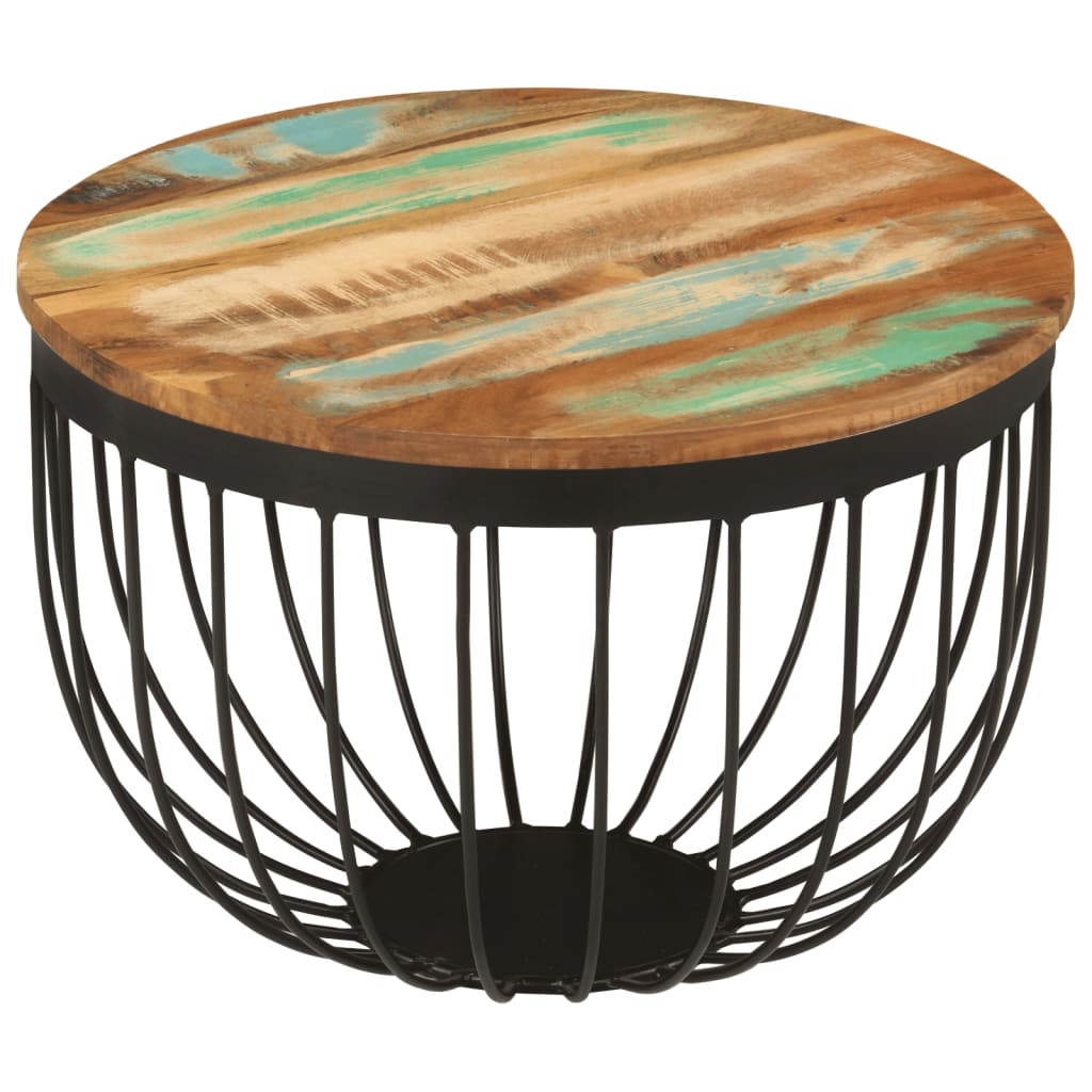 Table Basse Panier en Bois et Acier-La-Fabrique-Industrielle