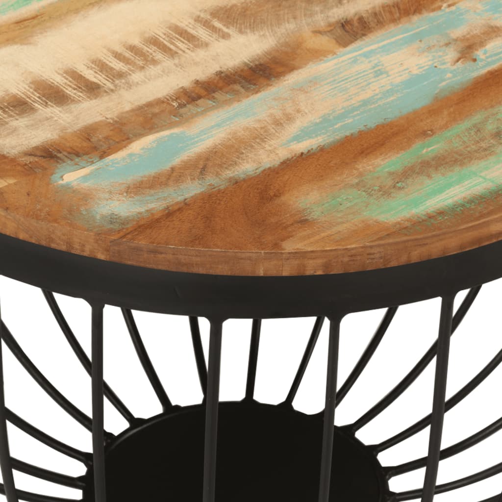 Table Basse Panier en Bois et Acier-La-Fabrique-Industrielle