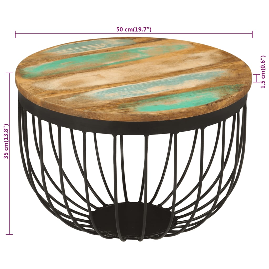Table Basse Panier en Bois et Acier-La-Fabrique-Industrielle