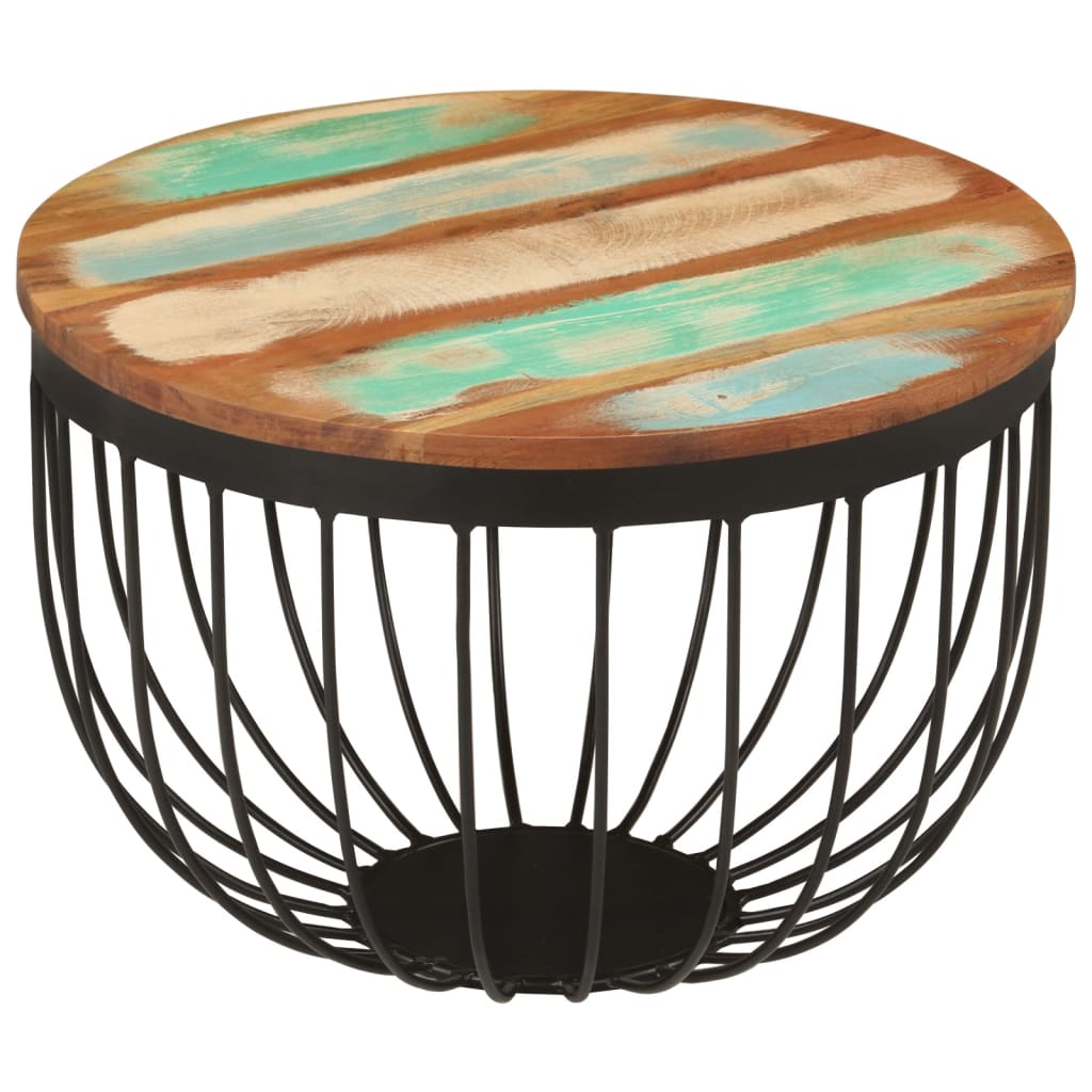 Table Basse Panier en Bois et Acier-La-Fabrique-Industrielle