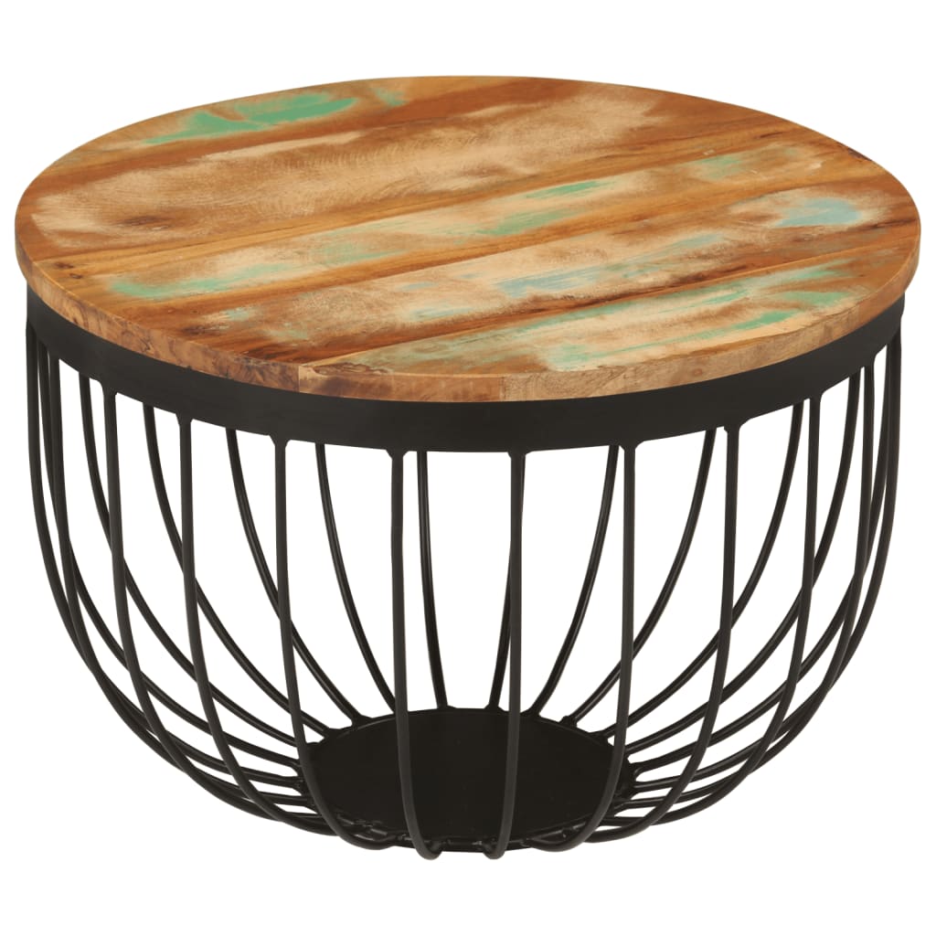 Table Basse Panier en Bois et Acier-La-Fabrique-Industrielle