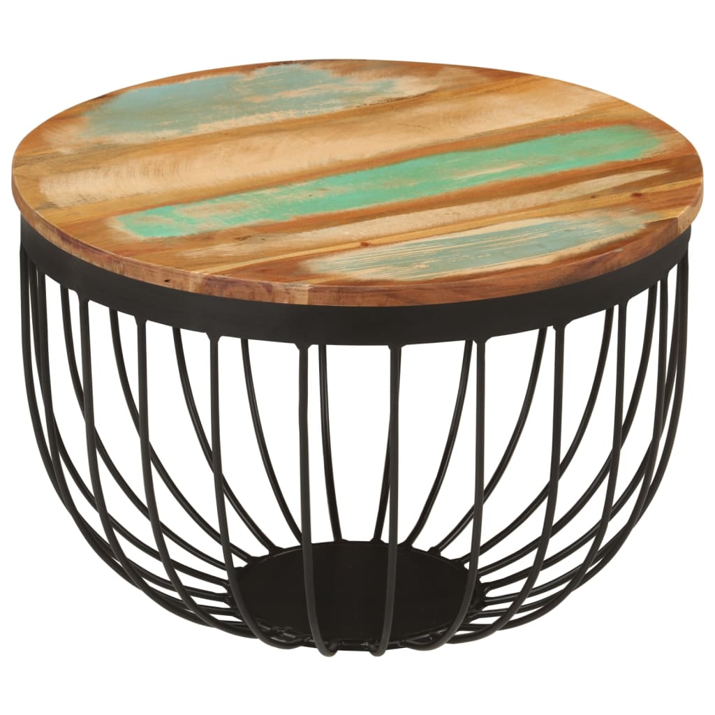 Table Basse Panier en Bois et Acier-La-Fabrique-Industrielle