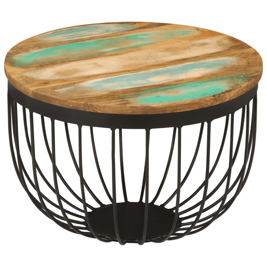 Table Basse Panier en Bois et Acier-La-Fabrique-Industrielle
