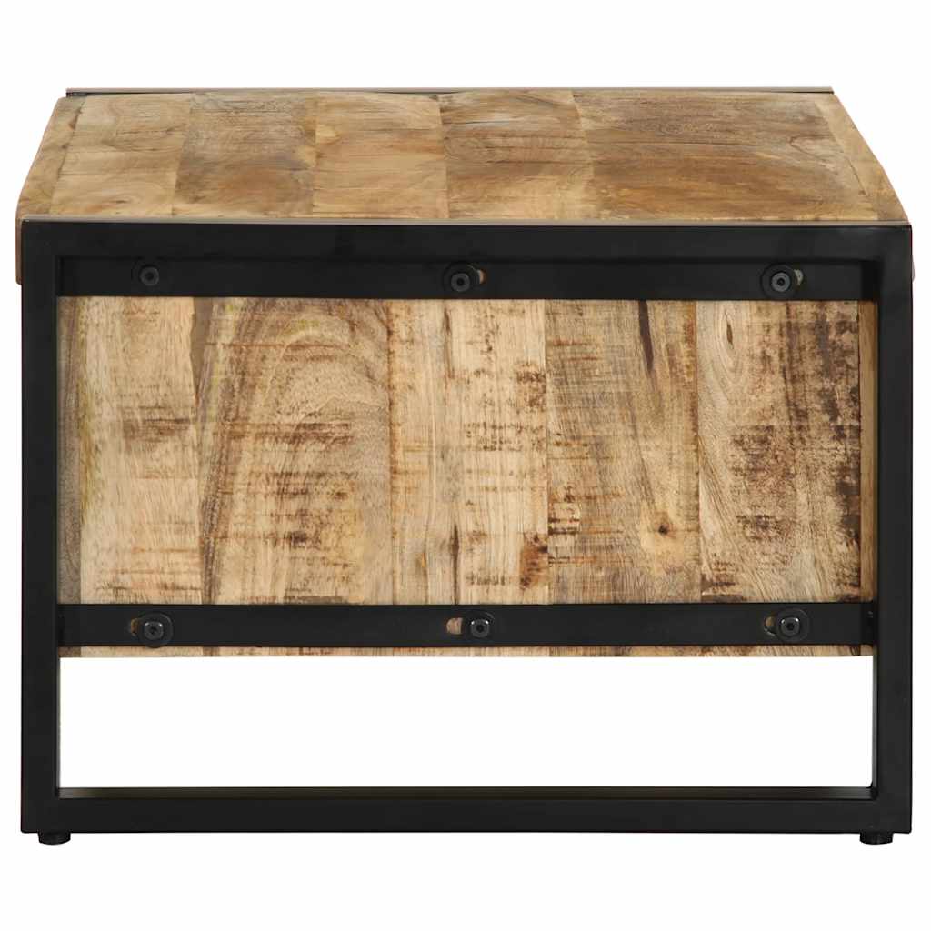 Table Basse Rectangle en Bois de Manguier et Métal-La-Fabrique-Industrielle