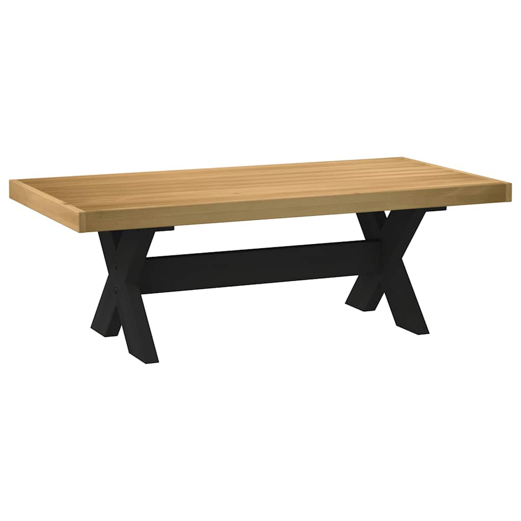 Table Basse Rectangulaire en Bois de Pin Massif-Forme en X-1-La-Fabrique-Industrielle