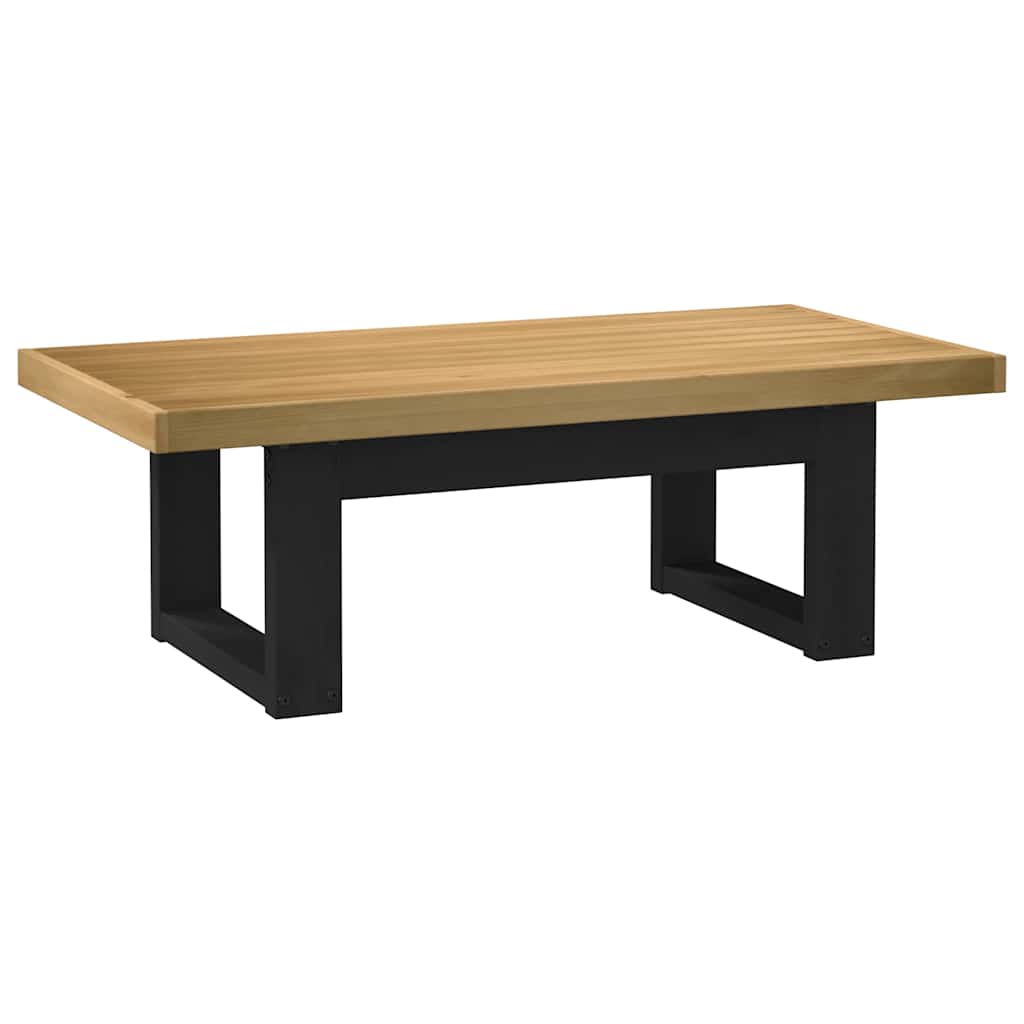 Table Basse Rectangulaire en Bois de Pin Massif-forme en U-1-La-Fabrique-Industrielle