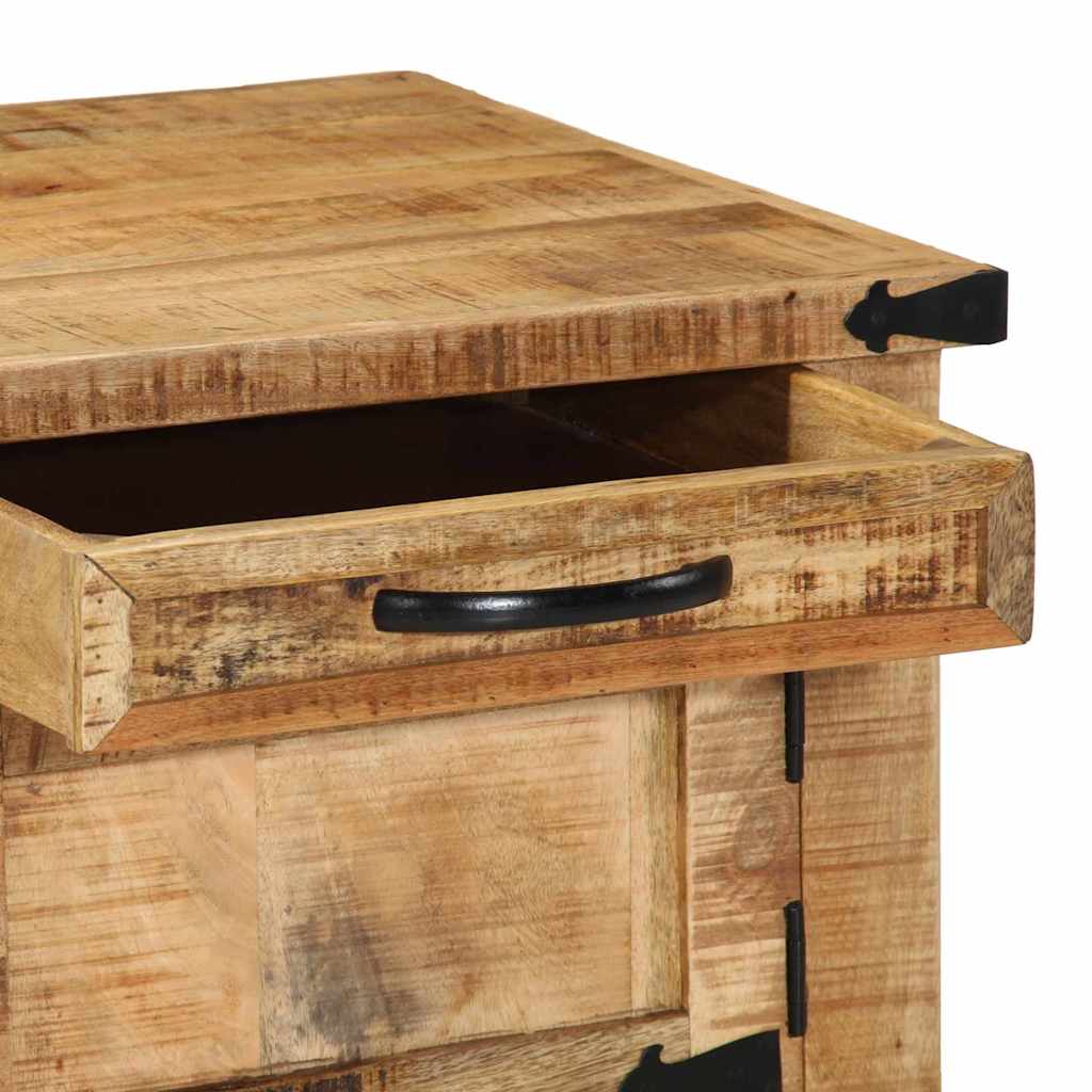 Table Basse Rectangulaire en bois massif et métal noir-La-Fabrique-Industrielle