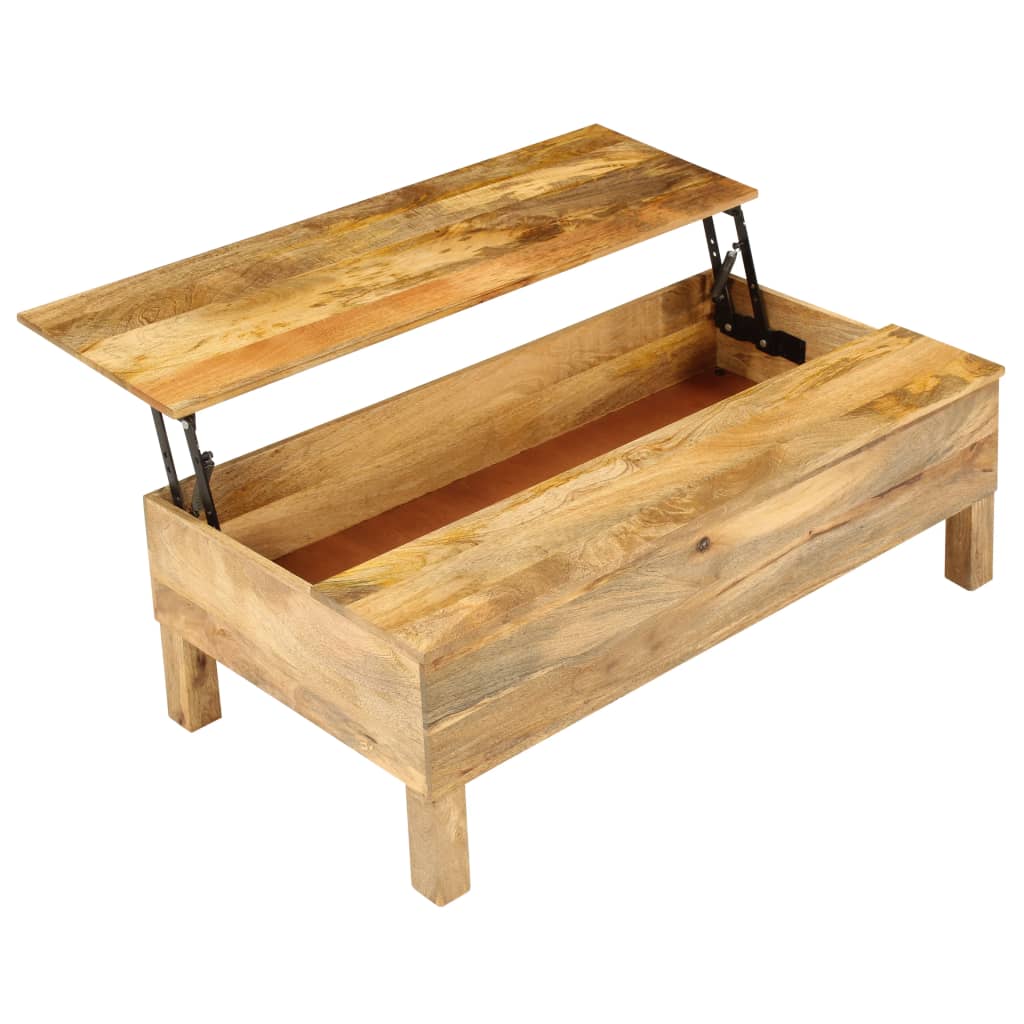Table Basse Relevable en Bois de Manguier-La-Fabrique-Industrielle