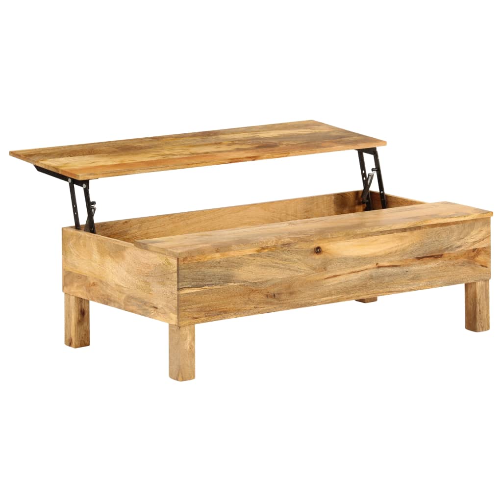 Table Basse Relevable en Bois de Manguier-La-Fabrique-Industrielle