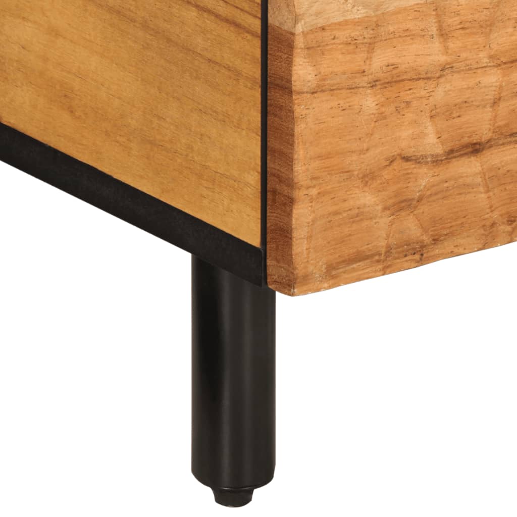 Table Basse en Acacia et Acier Design-La-Fabrique-Industrielle