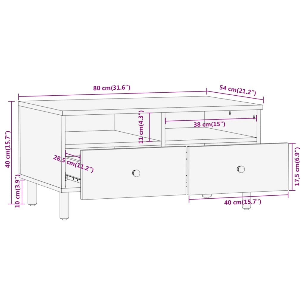 Table Basse en Acacia et Acier Design-La-Fabrique-Industrielle