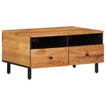 Table Basse en Acacia et Acier Design-La-Fabrique-Industrielle
