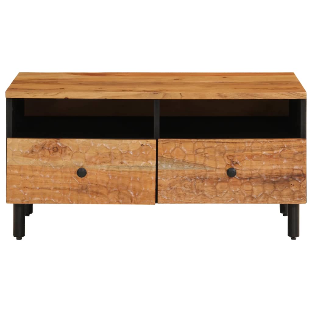 Table Basse en Acacia et Acier Design-La-Fabrique-Industrielle