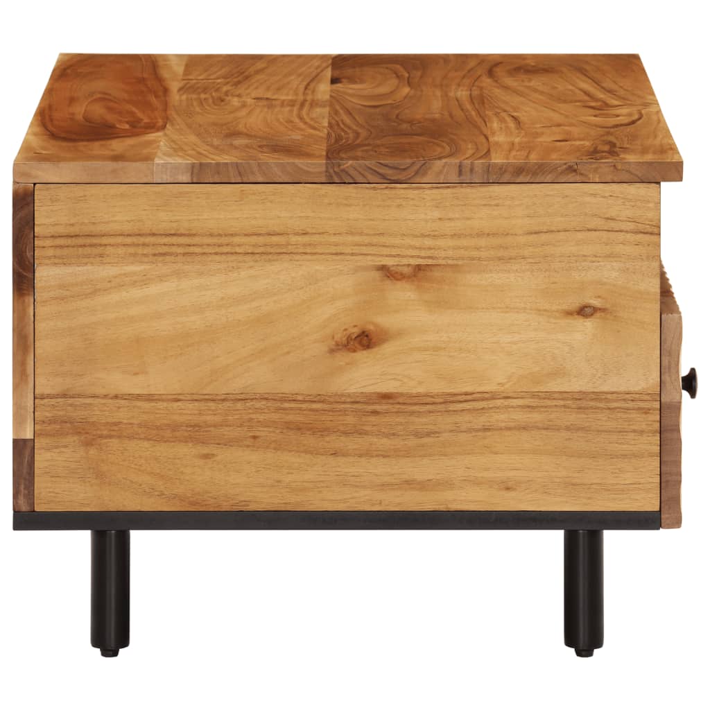 Table Basse en Acacia et Acier Design-La-Fabrique-Industrielle