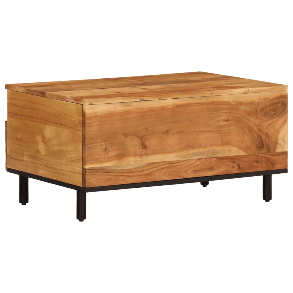 Table Basse en Acacia et Acier Design-La-Fabrique-Industrielle