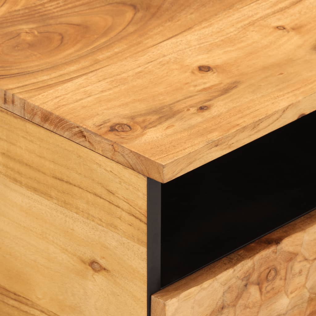 Table Basse en Acacia et Acier Design-La-Fabrique-Industrielle