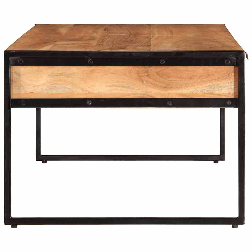 Table Basse en Acacia et Métal Style Industriel-La-Fabrique-Industrielle