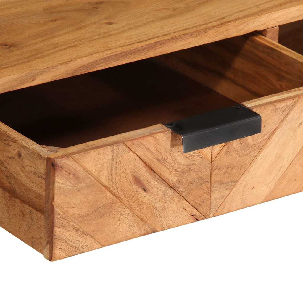 Table Basse en Acacia et Métal Style Industriel-La-Fabrique-Industrielle