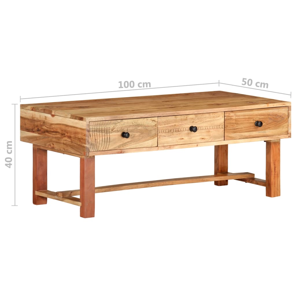 Table Basse en Acacia pour un Salon Élégant-La-Fabrique-Industrielle