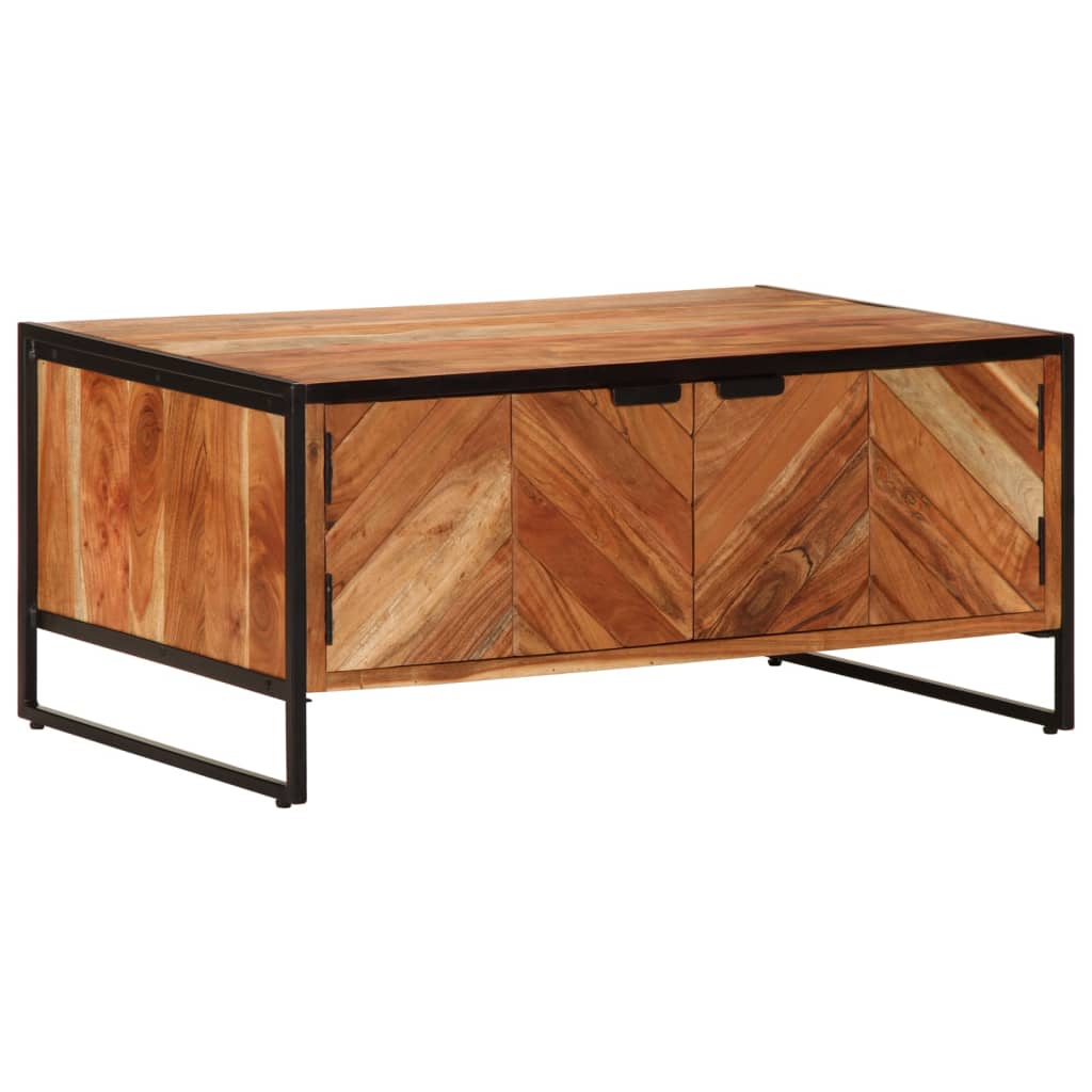 Table Basse en Bois Massif d'Acacia Naturel-La-Fabrique-Industrielle
