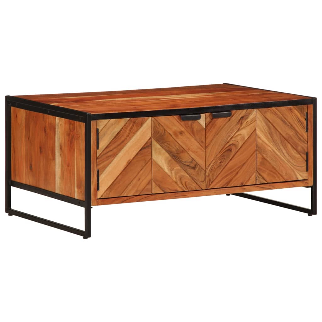 Table Basse en Bois Massif d'Acacia Naturel-La-Fabrique-Industrielle