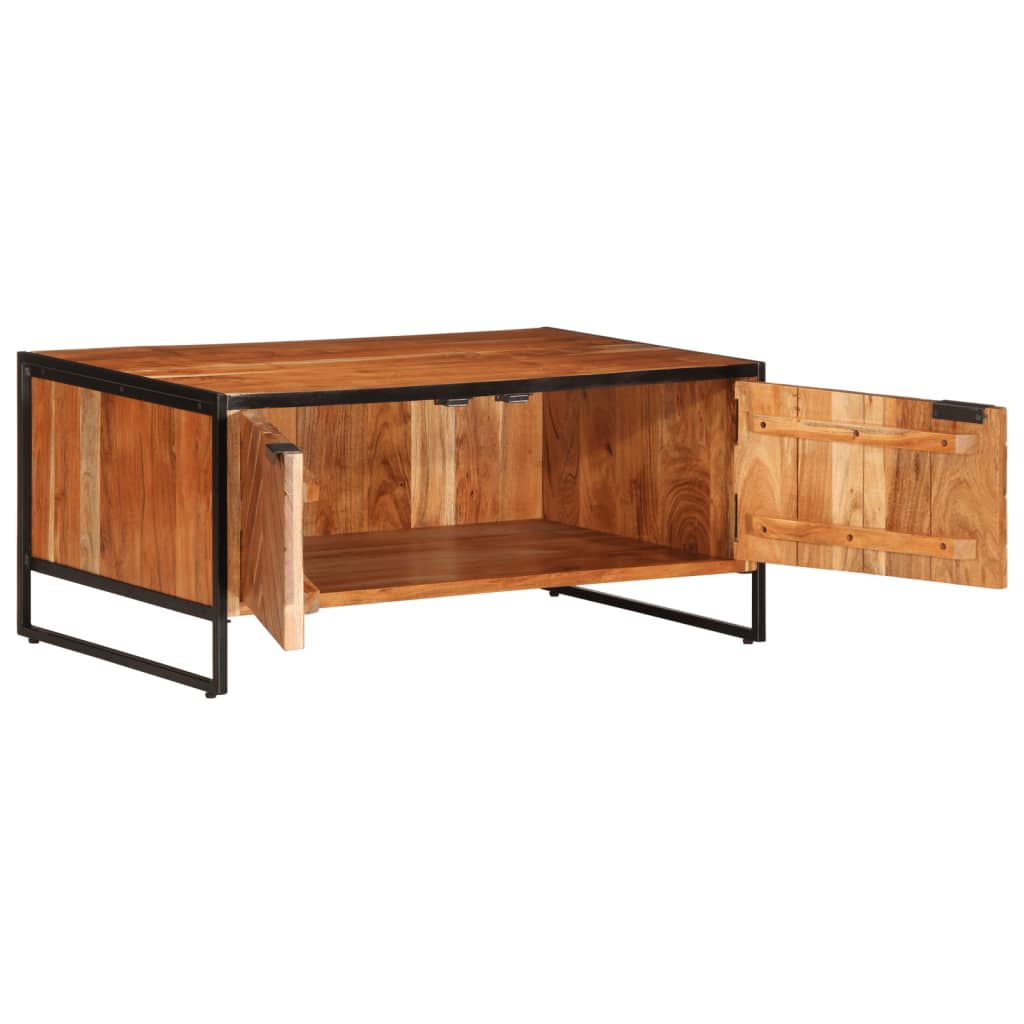 Table Basse en Bois Massif d'Acacia Naturel-La-Fabrique-Industrielle