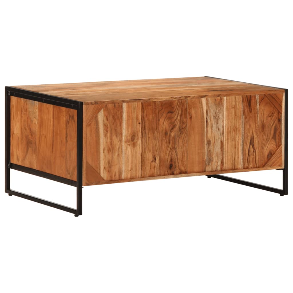 Table Basse en Bois Massif d'Acacia Naturel-La-Fabrique-Industrielle