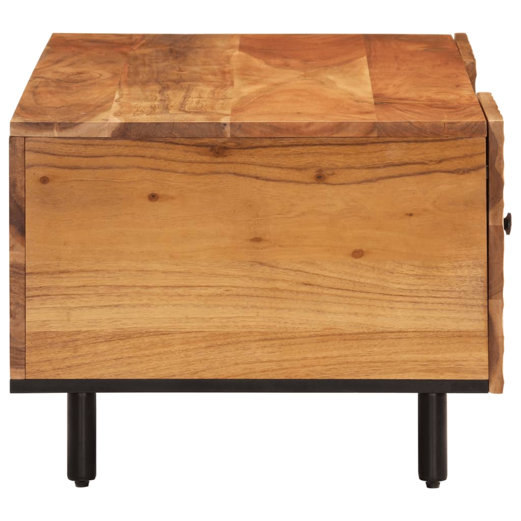 Table Basse en Bois Massif et Métal au Style Industriel-La-Fabrique-Industrielle