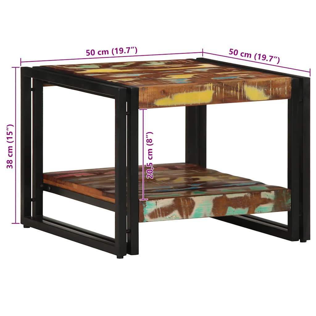 Table Basse en Bois Recyclé Multicolore-La-Fabrique-Industrielle