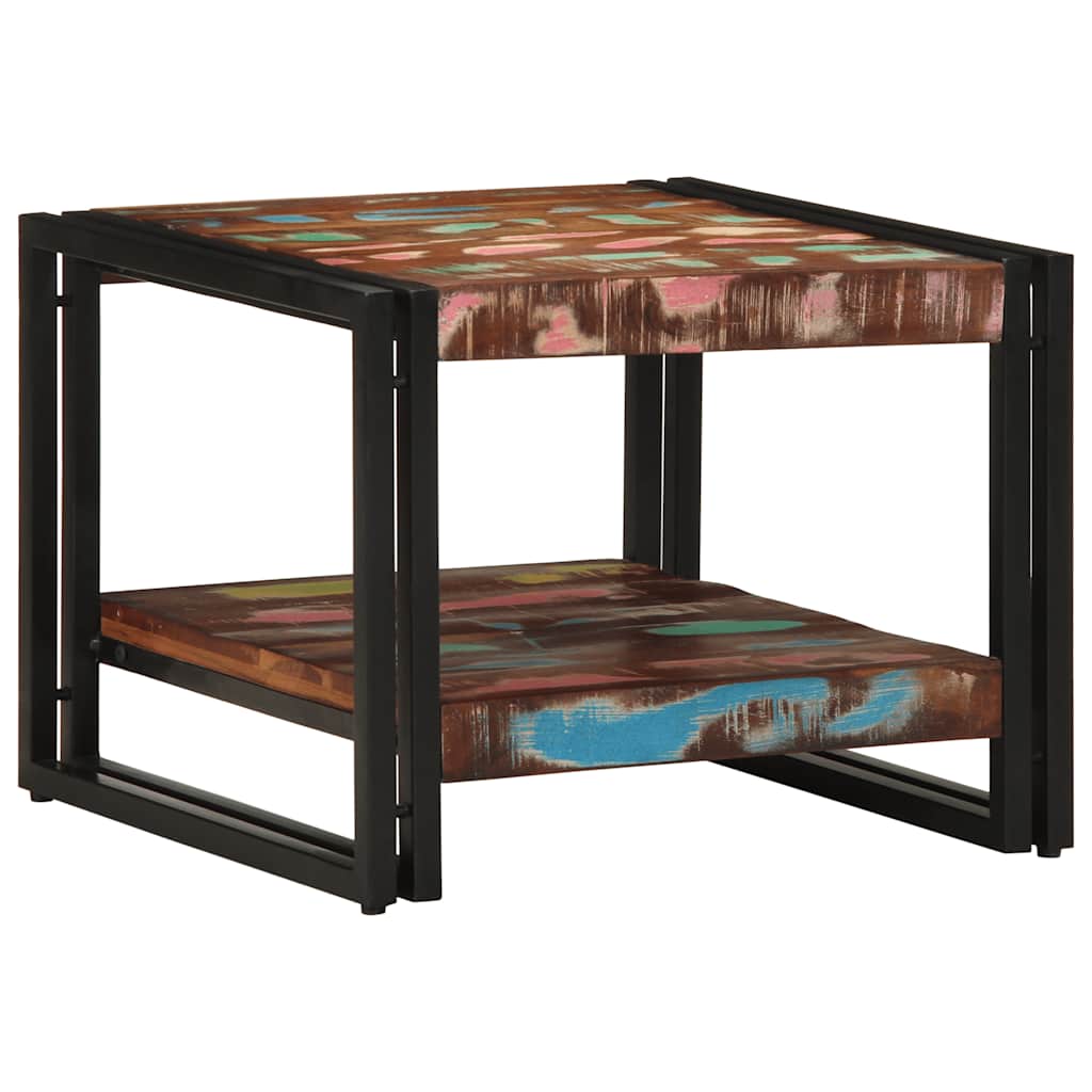 Table Basse en Bois Recyclé Multicolore-La-Fabrique-Industrielle