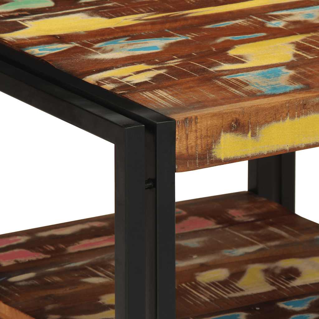 Table Basse en Bois Recyclé Multicolore-La-Fabrique-Industrielle