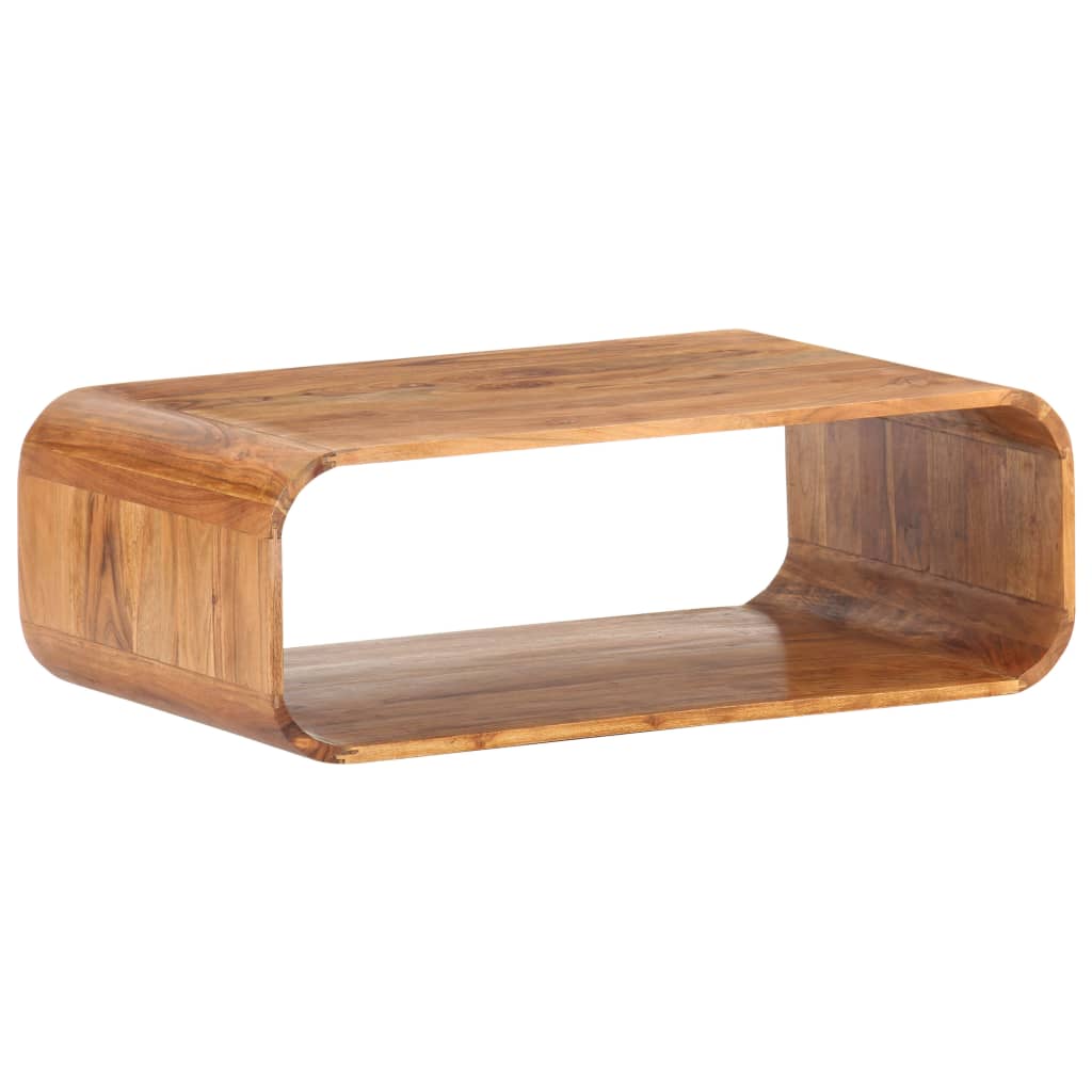 Table Basse en Bois d'Acacia au Design Industriel-La-Fabrique-Industrielle