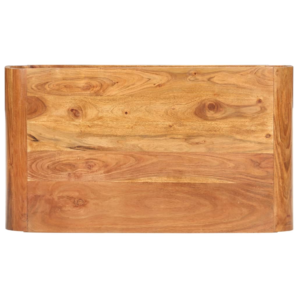 Table Basse en Bois d'Acacia au Design Industriel-La-Fabrique-Industrielle