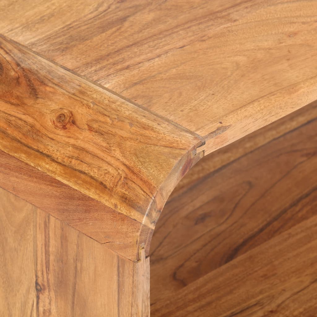 Table Basse en Bois d'Acacia au Design Industriel-La-Fabrique-Industrielle