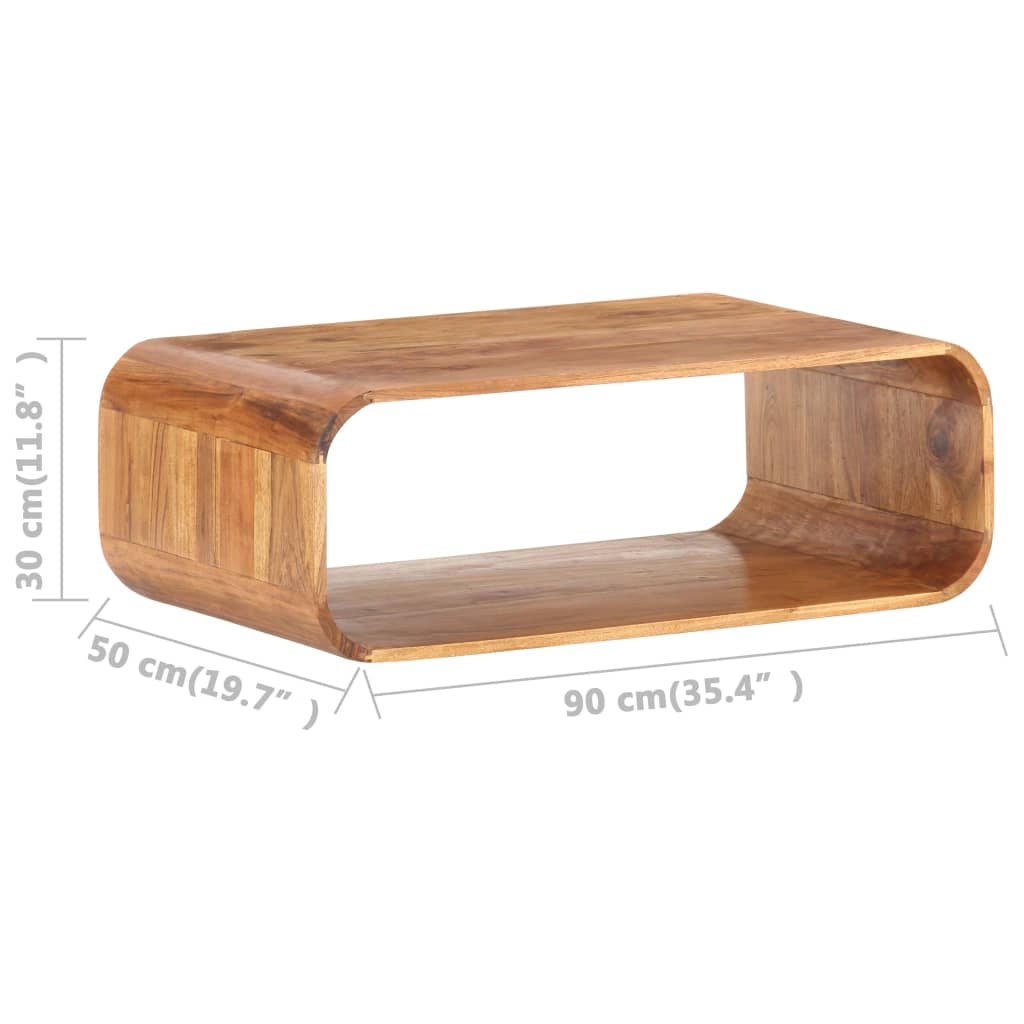Table Basse en Bois d'Acacia au Design Industriel-La-Fabrique-Industrielle
