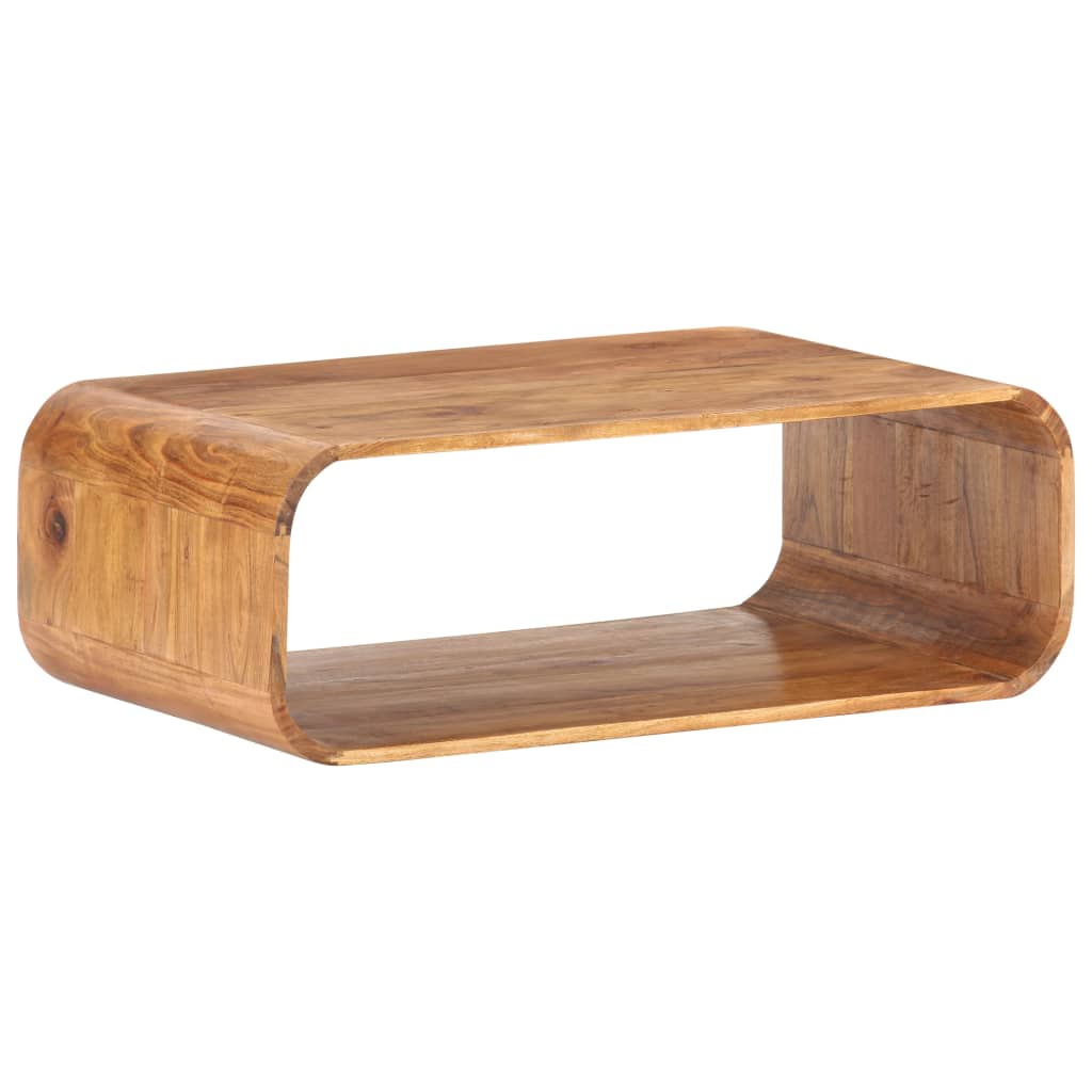 Table Basse en Bois d'Acacia au Design Industriel-La-Fabrique-Industrielle