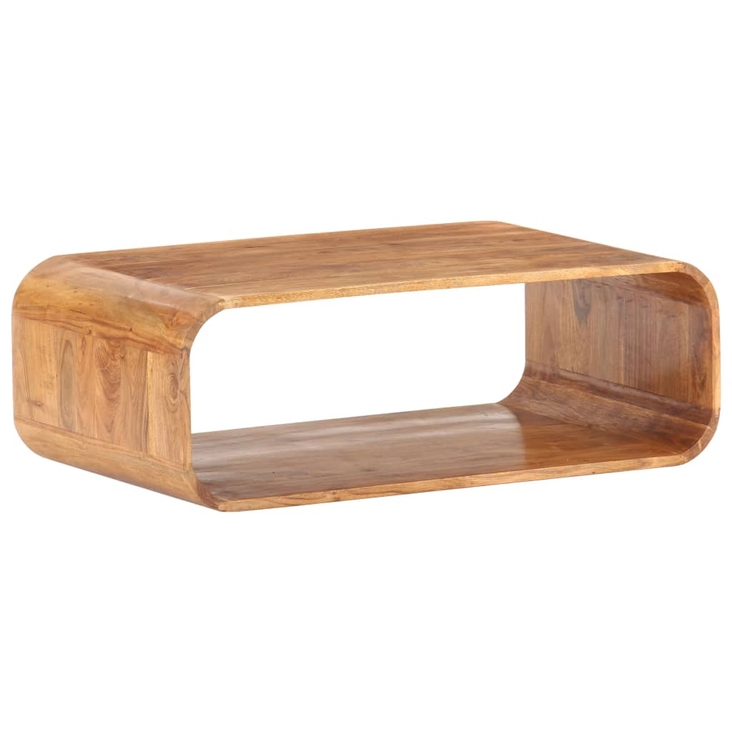 Table Basse en Bois d'Acacia au Design Industriel-La-Fabrique-Industrielle