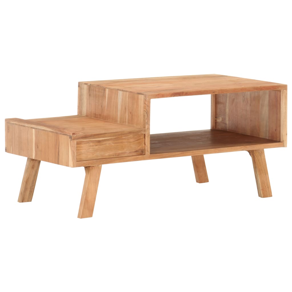 Table Basse en Bois d'Acacia au Style Industriel Design-La-Fabrique-Industrielle