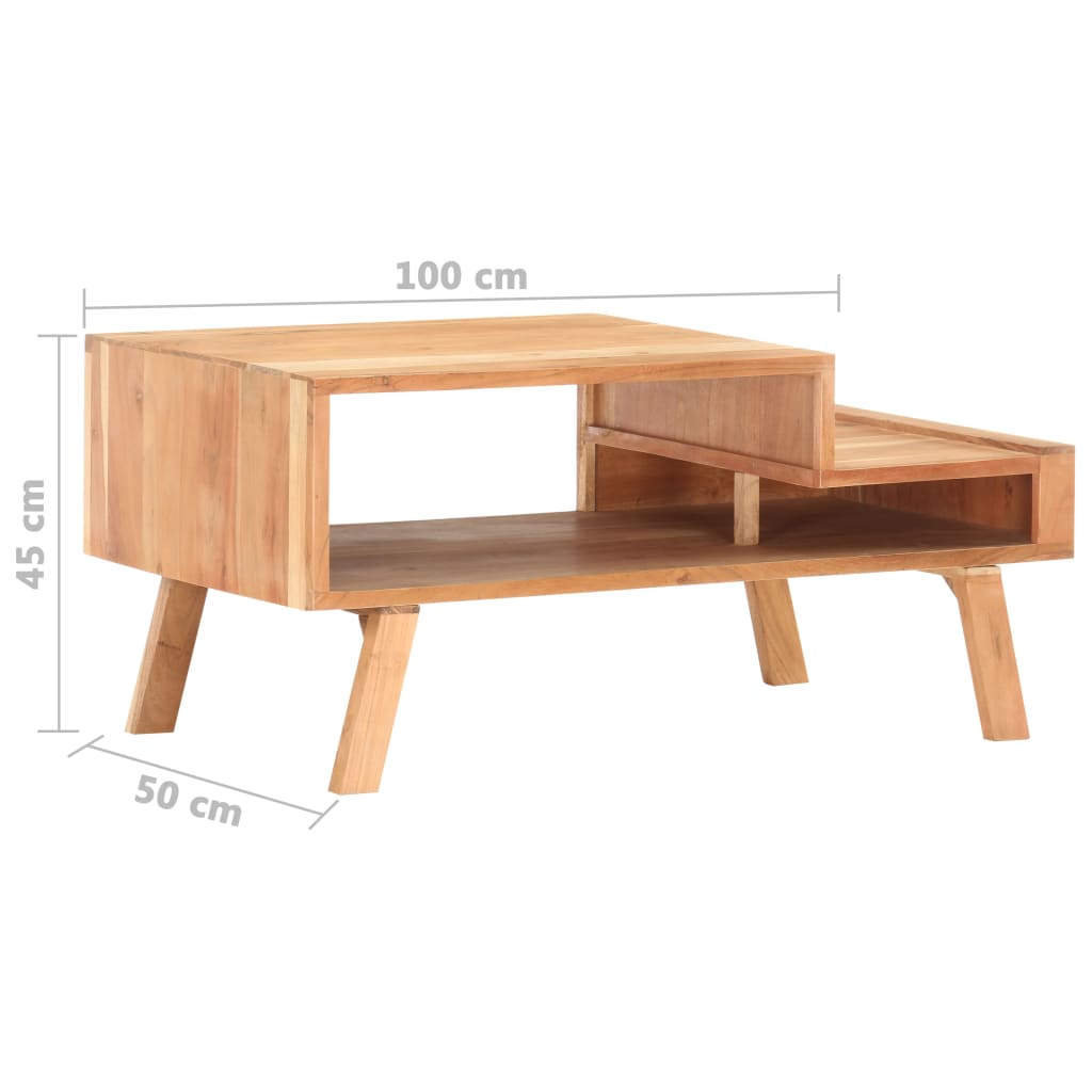 Table Basse en Bois d'Acacia au Style Industriel Design-La-Fabrique-Industrielle