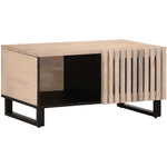 Table Basse en Bois d'Acacia avec Rangement-Blanc-bois de manguier massif-1-La-Fabrique-Industrielle