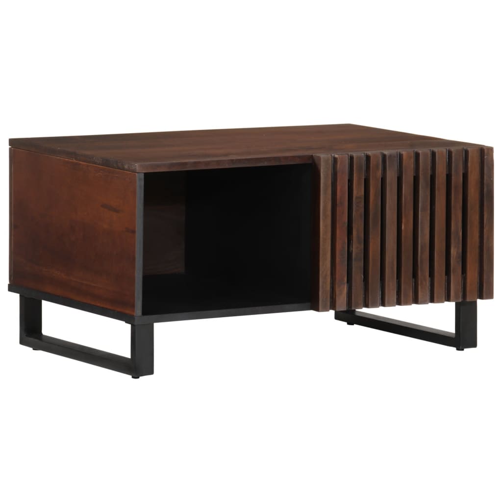 Table Basse en Bois d'Acacia avec Rangement-Marron-bois de manguier massif-1-La-Fabrique-Industrielle