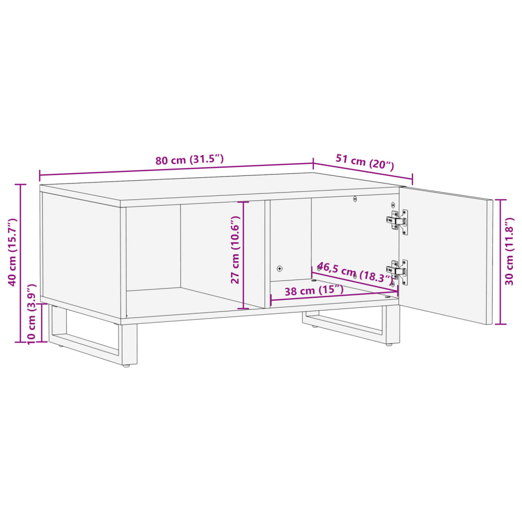 Table Basse en Bois d'Acacia avec Rangement-La-Fabrique-Industrielle