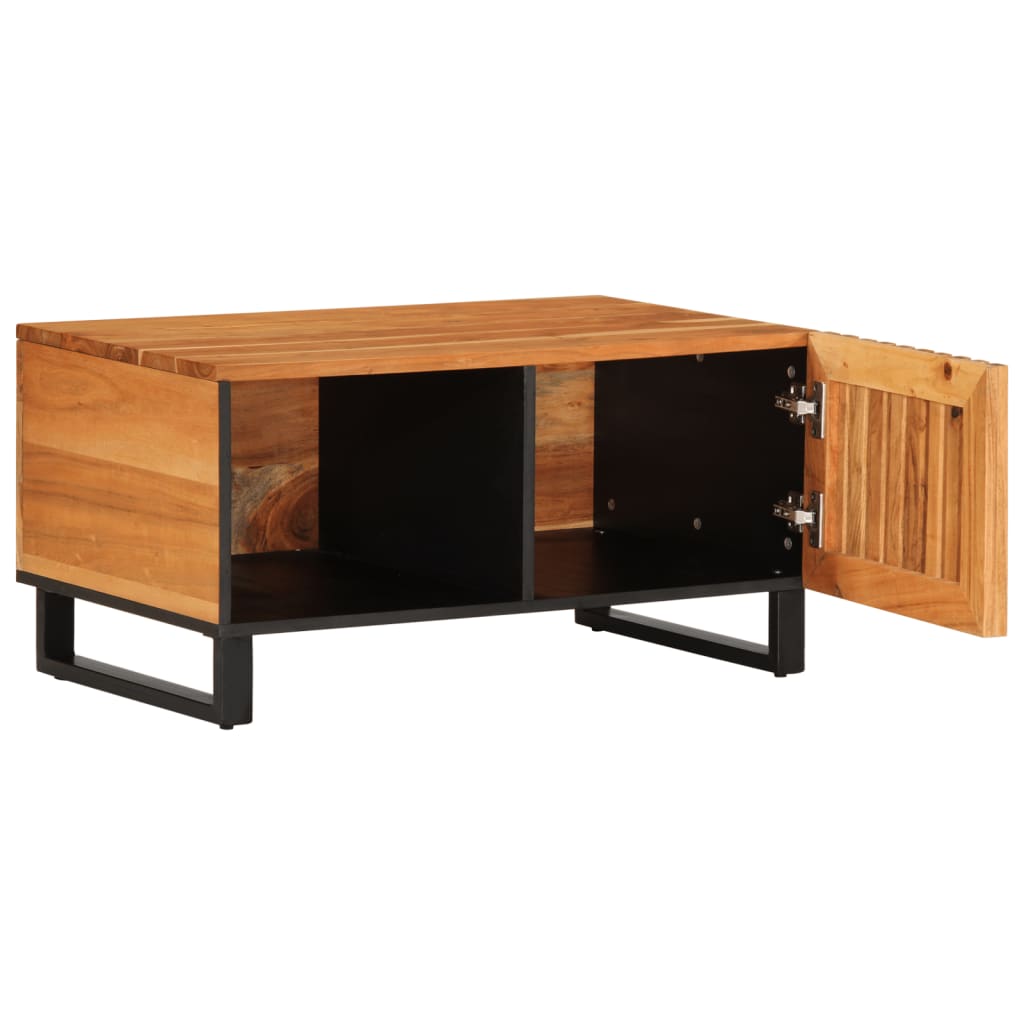 Table Basse en Bois d'Acacia avec Rangement-La-Fabrique-Industrielle