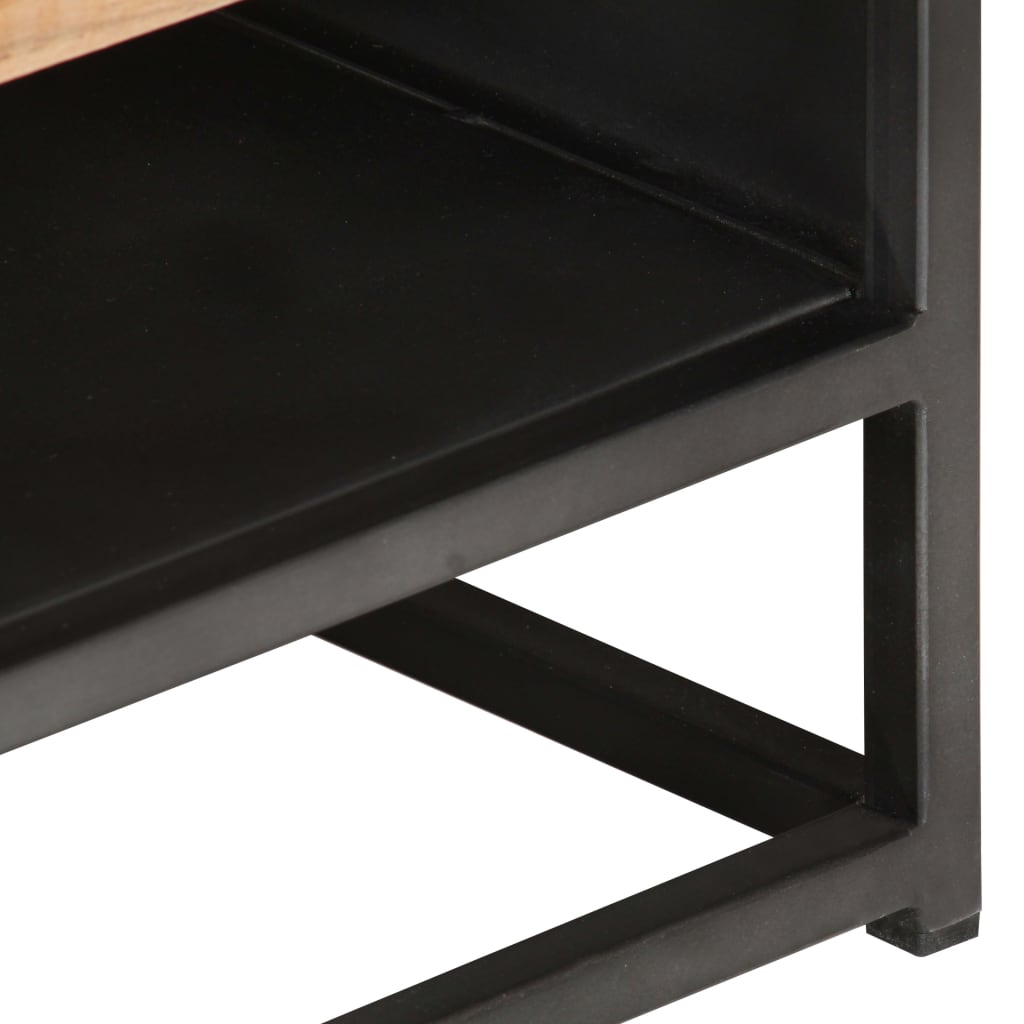Table Basse en Bois d'Acacia et Acier-La-Fabrique-Industrielle