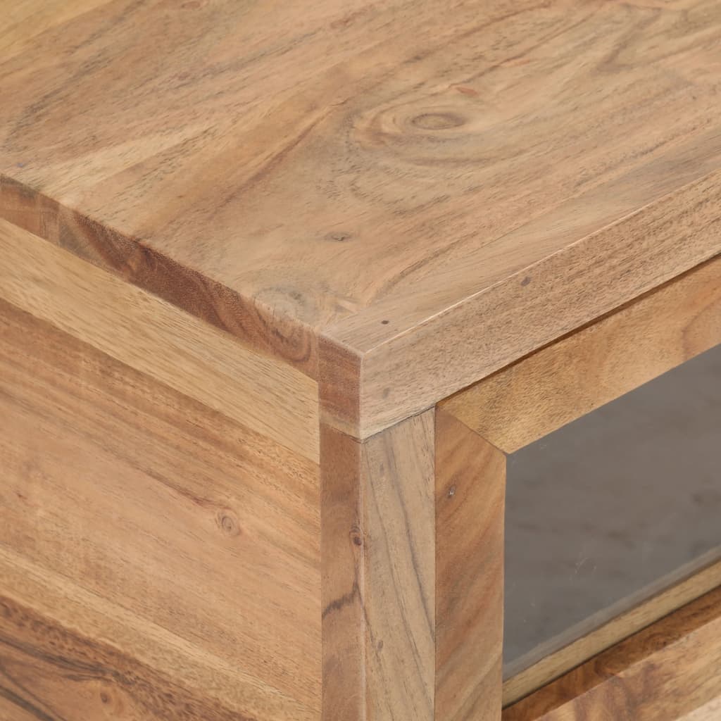 Table Basse en Bois d'Acacia et Fer-La-Fabrique-Industrielle