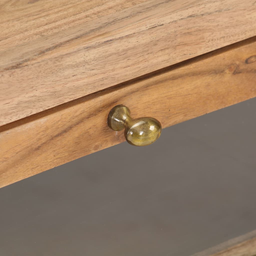 Table Basse en Bois d'Acacia et Fer-La-Fabrique-Industrielle