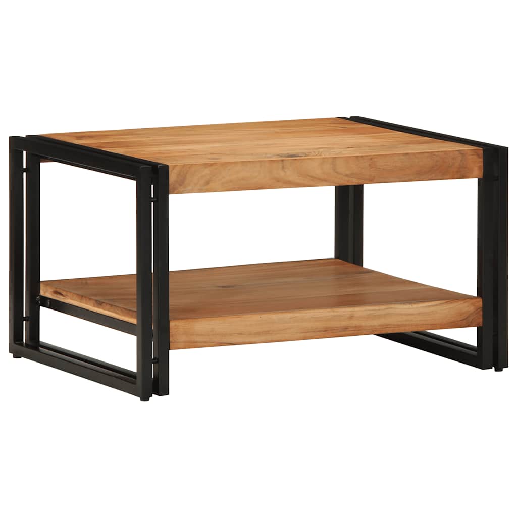 Table Basse en Bois d'Acacia et Métal Style Industriel-La-Fabrique-Industrielle