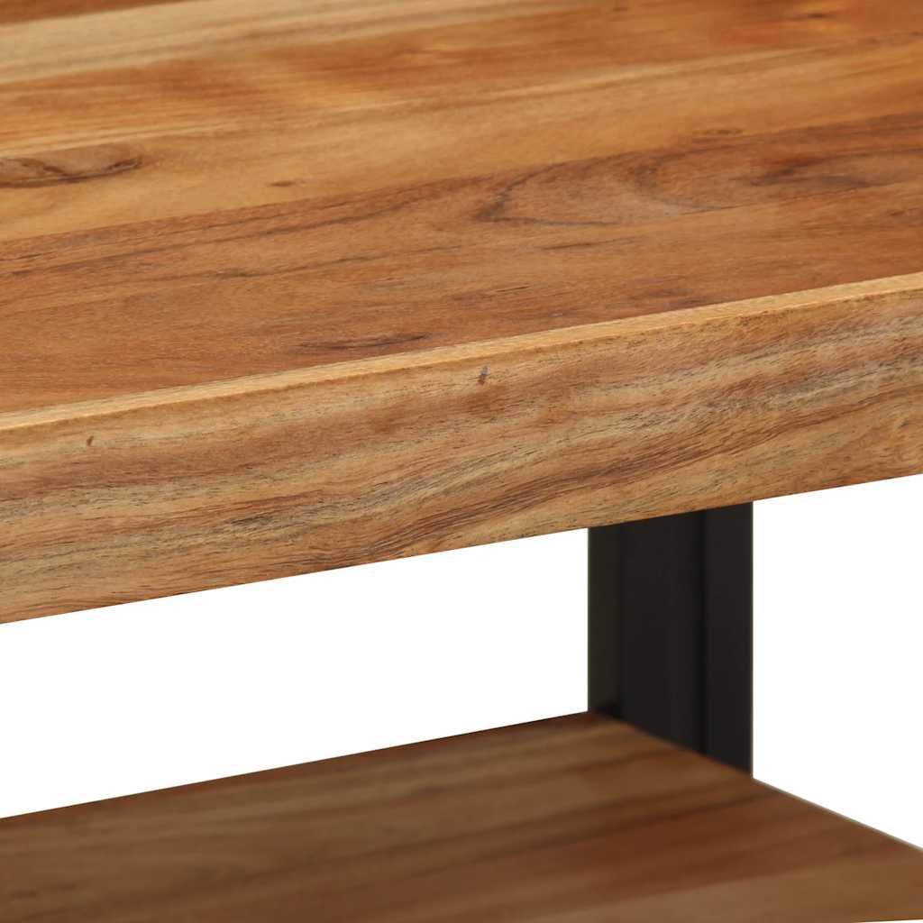 Table Basse en Bois d'Acacia et Métal Style Industriel-La-Fabrique-Industrielle