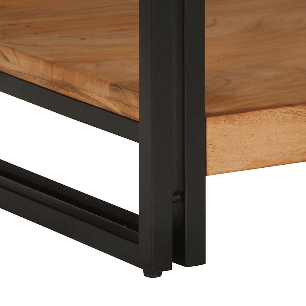 Table Basse en Bois d'Acacia et Métal Style Industriel-La-Fabrique-Industrielle
